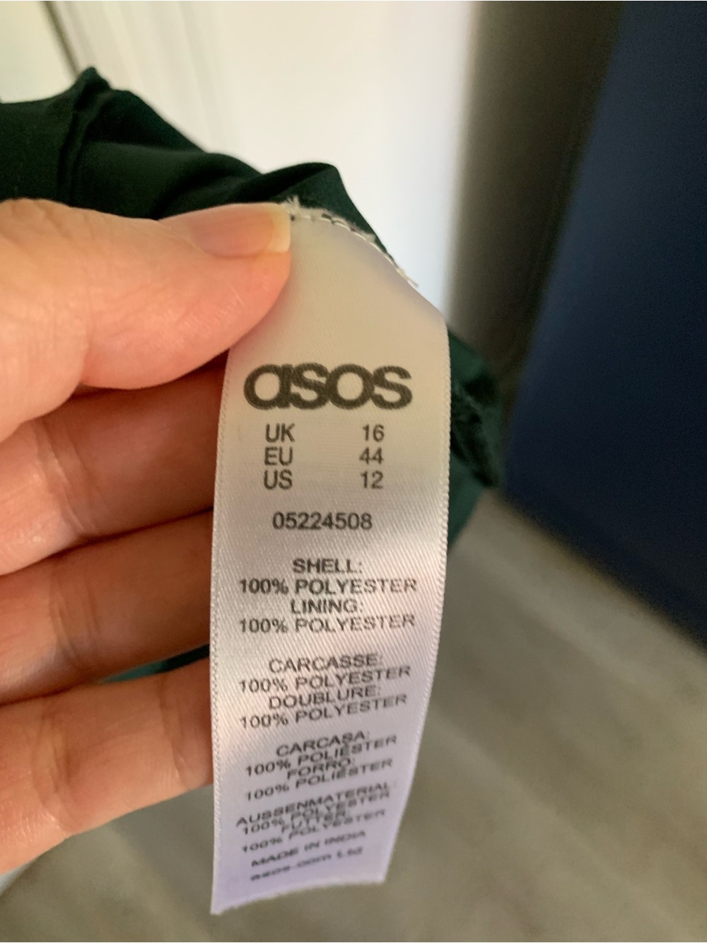 ASOS Emerald Green Cold-Shoulder Midi Dress with Lace Trim Size 12 - Picture 4 of 6